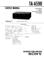 Sony TA-A590 - Service Manual 